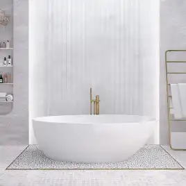 Ванна из литьевого мрамора  Aqua de Marco Calipso 165х82х53 1165WCAL_GEL, Белая