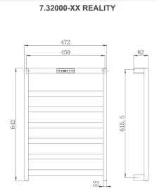 Полотенцесушитель электрический Allen Brau Reality 642х472 7.32000-BN брашированный никель