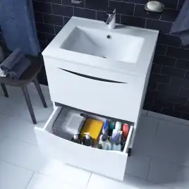 Тумба с раковиной IDDIS Cloud 60, напольная, Белая, CLO60WFi95K