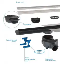 Душевой лоток BELBAGNO LUCE 80 см, BB-LD-LUCE-80-CR, Хром матовый