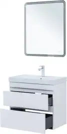 Тумба под раковину Aquanet Слим 70 белый сатин, 346048