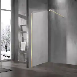 Душевая перегородка Vincea Walk in 60 VSW-1H600CLG, профиль матовый золотой, стекло прозрачное