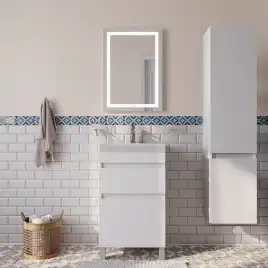 Тумба с раковиной IDDIS Zodiac 50, напольная, Белая, ZOD5CBFi95K