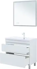 Тумба под раковину Aquanet Нота New 90 белый глянец, 344147