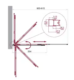 Душевая шторка на ванну BelBagno LUCE-VF-11-90/145-C-Cr стекло прозрачное, профиль Хром