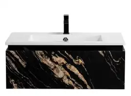 Тумба под раковину Cezares SLIDER 80 см, SLIDER-800-1C-SO-NF-P подвесная, Черный фьюжн