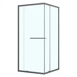 Душевой уголок Azario 90х90 AZ-L47-90-MGR-CL, профиль графит матовый, стекло Прозрачное