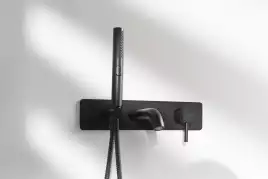 Смеситель для ванны с душем Allen Brau Priority 5.31006-31 встраиваемый, с внутренней частью, Черный матовый