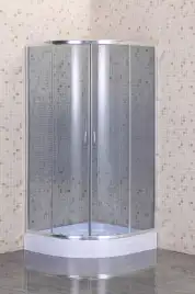 Душевой уголок LORANTO 90х90х215 с низким поддоном 13см, профиль хром, CS-8015GB 90