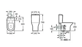 Напольный унитаз Roca Leon 342649000, белый
