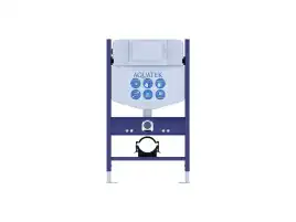 Инсталляция для унитаза Aquatek INS-0000027 с верхней / боковой кнопкой смыва