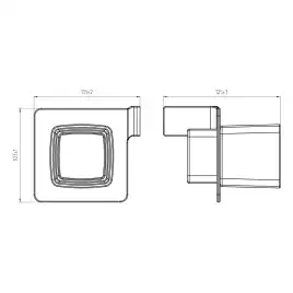 Стакан подвесной AVS Zeta, хром