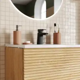 Тумба с раковиной IDDIS Bild 60, подвесная, Дуб светлый, BIL60V0i95K