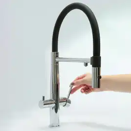 Смеситель для кухни с гибким изливом AVS PureRiver хром, 811-170-CR