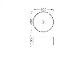 Раковина накладная Aquatek 40х40х16,5 AQ5118-MG, Серая матовая
