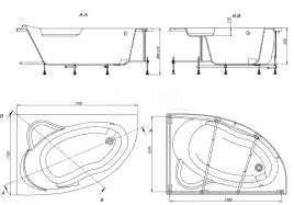 Акриловая ванна Roca Luna 170х115 248640000 левая, Белая
