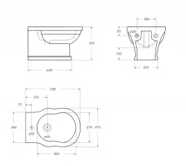 Биде подвесное BelBagno BOHEME BB115BH, Белый