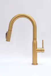 Смеситель для кухни AVS PureRiver 811-171-BG с выдвижным изливом, брашированное золото