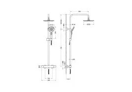 Душевая система Aquatek ЕВРОПА AQ2343CR с термостатом, Хром