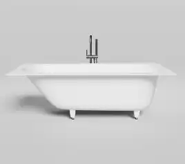 Ванна Salini ORNELLA KIT 180х80 102422M из материала S-Stone, Белая матовая