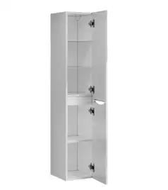 Шкаф-пенал для ванной Grossman Виста 30 подвесной, белый глянцевый (303069)