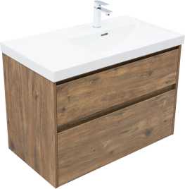 Тумба под раковину Aquanet Nova Lite 2.0 90 дуб рустикальный, правая, 346317