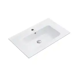 Раковина KERAMA MARAZZI PIANO подвесная/мебельная, 75 см, белая глянцевая, PI.wb.75