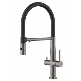 Смеситель для кухни с гибким изливом AVS PureRiver оружейная сталь, 811-170-GM