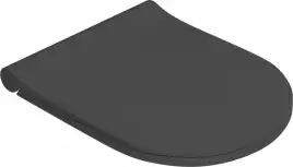Сиденье для унитаза Logan L3W(Black) AVVA, Smartfix, Soft-Close, дюропласт, черное (288929)