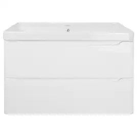 Тумба с раковиной Azario Lotos 80 CS00083931, подвесная, Белая глянцевая
