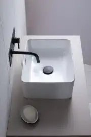 Раковина накладная Aquanet PERFECT-1 40,5х31,5х14 прямоугольная, Белая глянцевая