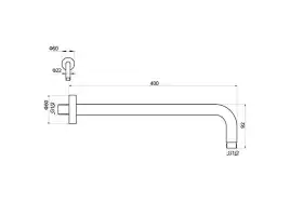 Держатель верхнего душа настенный Aquatek  AQ2176BGM, Оружейная сталь