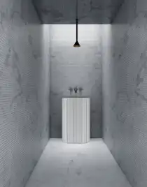 Раковина напольная ABBER STEIN 58х38х90 AS2551-H, овальная, белая матовая