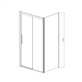 Душевой уголок Vincea Soft 130х80 VSR-3SO8013CLGM, дверь раздвижная, профиль вороненая сталь, стекло прозрачное