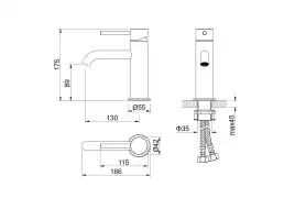 Смеситель для раковины Aquatek Европа AQ1310BGM, Оружейная сталь
