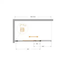 Шторка на ванну CEZARES SLIDER-FIX-VF-11-100/150-C-Cr прозрачное стекло, профиль Хром