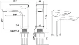 Смеситель для раковины Allen Brau Infinity 5.21001-BN никель браш