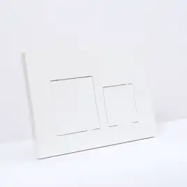 Клавиша смыва AVS 809-0013-GW квадратные кнопки, белая глянцевая