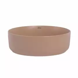 Раковина накладная ABBER BEQUEM 36х36х12 AC2108MBB, круглая, бежевая матовая