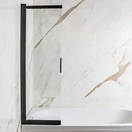 Шторка на ванну AVS Слайдер Плюс 80 профиль черный, стекло прозрачное, 803-0011-150-82-BM-T