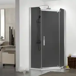 Душевой уголок Azario Edmonton 90х90х200 AZ-NNC3231-2 900 профиль Серебро, стекло Тонированное