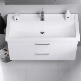 Тумба с раковиной подвесная Aqwella Manchester 100 см, MAN01102, цвет Белый