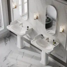 Раковина Kerama Marazzi POMPEI подвесная/мебельная 80, белая глянцевая, PO.wb.80