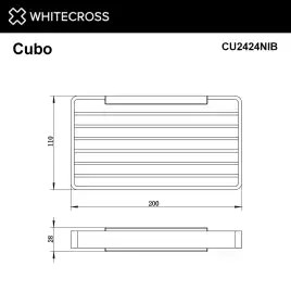 Мыльница Whitecross CUBO nickel brushed, CU2424NIB, Никель брашированный