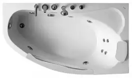Акриловая ванна Gemy G9046 B R 161х96 с гидромассажем, правая
