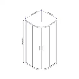 Душевой уголок Vincea Garda 100х100 VSQ-1G100CL, профиль хром, стекло Прозрачное