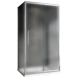 Душевой уголок ABBER Schwarzer Diamant 150х50 см, AG30150MH-S50M-S50M, профиль хром, стекло матовое