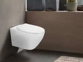 Унитаз подвесной Azario Keras AZ-99046W подвесной, безободковый, с сиденьем микролифт, Белый глянцевый