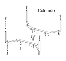Ножки для ванны Riho Colorado POOTSET14 каркас 208220