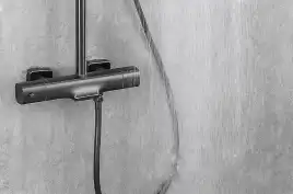 Душевая система Gappo G2495-79 с тропическим душем и термостатом, Оружейная сталь